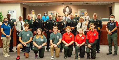 First responders and future first responders from Pinellas Park High